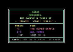 The Sample and Tunes of Dulcedo Cogitationis